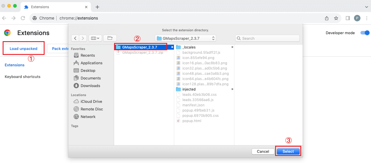 4. GMapsScraper 폴더 선택_1